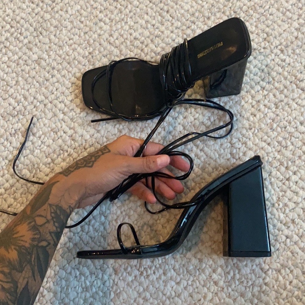Lace up heels